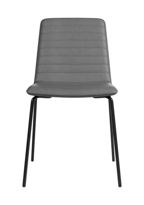 ARCA MEET BLACK, židle konferenční, ekologická kůže šedá